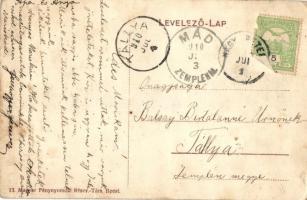 1910 Nagypeterd, Vasútállomás, vasutasok (EK)