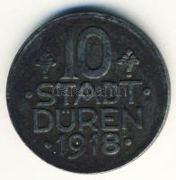 Német Birodalom/ Weimari Köztársaság/ Düren 1918. 10Pf szükségpénz T:3