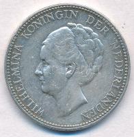 Hollandia 1922. 1G Ag "I. Vilma" tokban T:2  Netherlands 1922. 1 Gulden Ag "Wilhelmina I" in case C:XF Krause KM#161.1