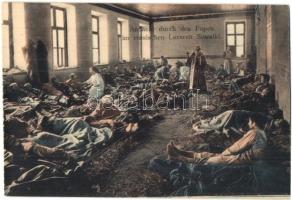 Suwalki, Andacht durch den Popen im russischen Lazarett / Devotion by the priest in the Russian military hospital in WWI