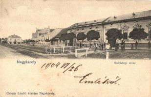 1904 Nagykároly, Carei; Széchenyi utca. Kiadja Csókás László / street view (fl)