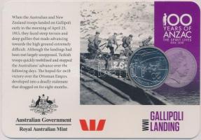 Ausztrália 2015. 20c Cu-Ni Emlékezés az Anzac-okra - Partraszállás Gallipolinál karton tokban T:1 Australia 2015. 20 Cent Cu-Ni Anzacs Remembered - Gallipoli Landing in cardboard case C:UNC
