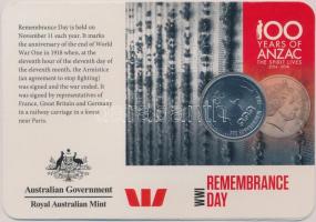 Ausztrália 2015. 20c Cu-Ni Emlékezés az Anzac-okra - Az emlékezés napja karton tokban T:1 Australia 2015. 20 Cent Cu-Ni Anzacs Remembered - Rememberance Day in cardboard case C:UNC