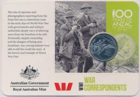 Ausztrália 2015. 20c Cu-Ni Emlékezés az Anzac-okra - Háborús tudósítok karton tokban T:1 Australia 2015. 20 Cent Cu-Ni Anzacs Remembered - War Correspondents in cardboard case C:UNC