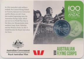Ausztrália 2015. 20c Cu-Ni Emlékezés az Anzac-okra - Ausztrál légicsapatok karton tokban T:1 Australia 2015. 20 Cent Cu-Ni Anzacs Remembered - Australian Flying Corps in cardboard case C:UNC