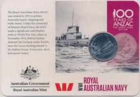 Ausztrália 2015. 20c Cu-Ni Emlékezés az Anzac-okra - Ausztrál Királyi Haditengerészet karton tokban T:1 Australia 2015. 20 Cent Cu-Ni Anzacs Remembered - Royal Australian Navy in cardboard case C:UNC