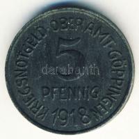 Német Birodalom/ Weimari Köztársaság/ Göppingen 1918. 5Pf szükségpénz T:3