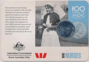Ausztrália 2015. 20c Cu-Ni Emlékezés az Anzac-okra - Nővérek karton tokban T:1 Australia 2015. 20 Cent Cu-Ni Anzacs Remembered - Nurses in cardboard case C:UNC
