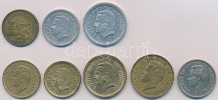 Monaco 1926-1956. 1Fr-100Fr (8xklf) T:1-,2
Monaco 1926-1956. 1 Franc - 100 Francs (8xdiff) C:AU,XF