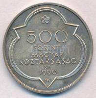 1990. 500Ft Ag "Mátyás király - Buda" kis ékszeres dobozban T:1
Adamo EM114