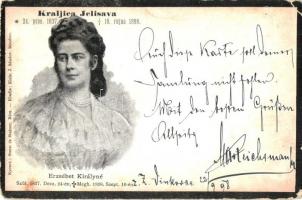 1898 Erzsébet királyné (Sissi) gyászlapja / Kraljica Jelisava / Empress Elisabeth of Austria obituary postcard (szakadás / tear)