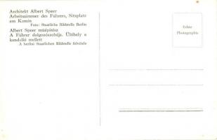 A Führer dolgozószobája, ülőhely a kandalló mellett, belső. Albert Speer műépítész / Adolf Hitler ...