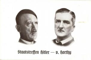 1938 Staatstreffen Hitler - von. Horthy; Verlag O. Struck "1938 Deutschlandreise Reichsverweser von Horthy Nürnberg" + "1938 Deutschlandreise Reichsverweser von Horthy Kiel" So. Stpl