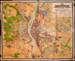 cca 1931 Budapest székesfőváros térképe, 1:14000, Kogutowicz Károly / Gergely Endre / Kókai Lajos, M...