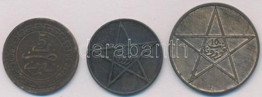 Marokkó 1903. (1321) 5m Br + 1912. (1330) 5m Br + 10m Br T:2,2- 
Morocco 1903. (1321) 5 Mazunas Br ...