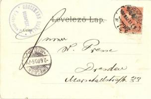 1900 Budapest I. Mátyás templom, Szentháromság szobor. Ganz Antal 314. sz. litho