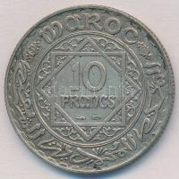 Marokkó / Francia Protektorátus 1934. 10Fr Ag T:2 Morocco / French Protectorate 1934. 10 Francs Ag C:XF Krause Y#38