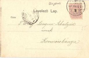 1900 Budapest VIII. József körút, Gschwindt rt., Rigler üzlete és a Jókai kávéház reklámja egy házfa...