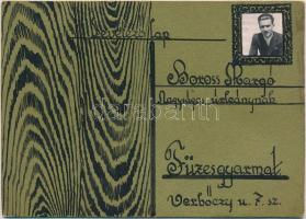 1938 Debrecen, Kézzel készült szerelmes üdvözlőlap "I love you" felirattal. Hátoldalon a p...