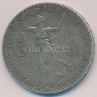 Ausztria 1908. 5K Ag "Ferenc József - Jubileum" T:2-,3 Austria 1908. 5 Corona Ag "Fra...