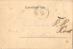 1901 Battonya, Színkör és sétány, fiú velocipéden. Kiadja G. B. Floral (fl)