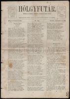 1863 a Hölgyfutár 14. évf. 2. félév 32. lapszáma, érdekes írásokkal, kicsit foltos
