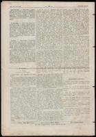 1863 a Hölgyfutár 14. évf. 2. félév 32. lapszáma, érdekes írásokkal, kicsit foltos