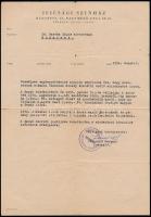 Barta Lajos (1878-1964) író irathagyatéka. 6 db levél, és borítékok színházi és magán témákban