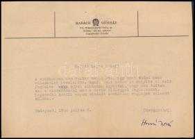 Barta Lajos (1878-1964) író irathagyatéka. 6 db levél, és borítékok színházi és magán témákban