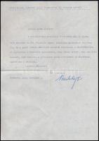 1958 Barta Lajos (1878-1964) író saját kézzel aláírt két levele Aczél Györgynek, melyben írók otthon...