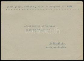 1958 Barta Lajos (1878-1964) író saját kézzel aláírt két levele Aczél Györgynek, melyben írók otthon...