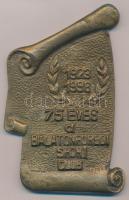 1998. 1923-1998 75 éves a Balatonfüredi Sport Club egyoldalas Br plakett (72x107mm) T:2