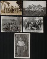 1941-1943 Zsidó munkaszolgálatosok fotói, 5 db, egy részük hátulján feliratozva, különböző méretben