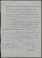 1945 Márai Sándor (1900-1989)  író saját kezű aláírása Mikó utcai házának, amely Budapest ostromakor...