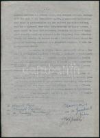 1945 Márai Sándor (1900-1989)  író saját kezű aláírása Mikó utcai házának, amely Budapest ostromakor...