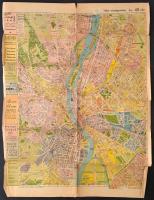 cca 1930 3 db Budapest térkép és egy térkép tok. Vegyes állapotban