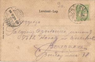 1905 Vác, Duna parti korzó alsó része, Római katolikus templom, Piarista templom. Kiadja Beck Iván. ...