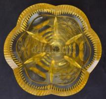 Csiszolt üveg váza. 16 cm