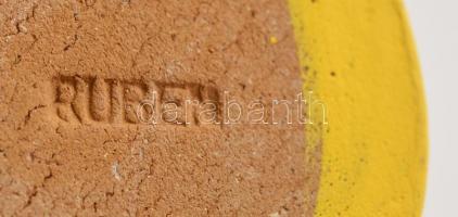 Ruben jelzéssel: Kerámia, kecske formájú asztali tolltartó m:10 cm