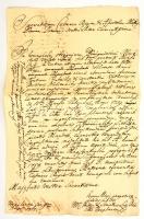 cca 1780 4 db budai helyartótanácsnak és a hétszemélyes táblának írt ex offo levél Újvidéki uraktól....