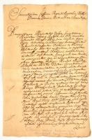 1765 Az ujvidéki tanács előterjesztése az udvarhoz a Vitkovics család katonai érdemeinek elismerésére. Két beírt oldal