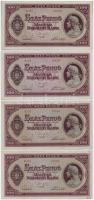 1945. 100P (4x) sorszámkövetők (2+2) T:II,II-