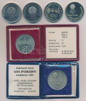 1980. 100Ft "Szovjet-magyar közös űrrepülés" (2xklf) + 1983. 100Ft alpakka "Kőrösi Cs...