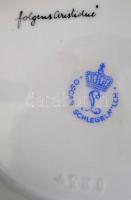 Oscar Schlegelmilch kosár és áttört tál, kézzel festett (utólag), jelzett, hibátlan, d: 20,5 cm, 35×...