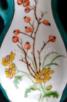 Bavaria mokkás készlet, kézzel festett(utólag), jelzett, egyik csészealjon csorbával