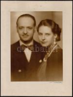 gróf Csáky István (1894-1941) külügyminiszter és felesége Chorinsky Mária Anna, 3 db jelzett fotó, 23×16 cm