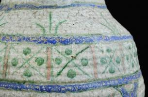 Gorka Géza (1894-1971): Szarvasos nagyváza. Kézzel festett repesztett mázas kerámia, jelzett (Nógrád...