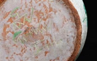 Gorka Géza (1894-1971): Szarvasos nagyváza. Kézzel festett repesztett mázas kerámia, jelzett (Nógrád...