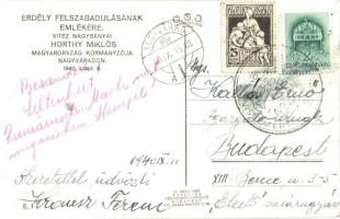 1940 Nagyvárad, Oradea; bevonulás, Horthy Miklós fehér lovon / entry of the Hungarian troops, Horthy...