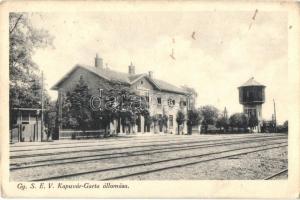 Kapuvár, Kapuvár-Garta GySEV (Győr-Sopron-Ebenfurti) vasútállomás. Kiadja Lobenwein Harald (EK)